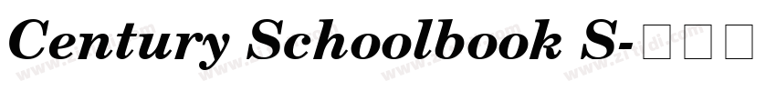 Century Schoolbook S字体转换